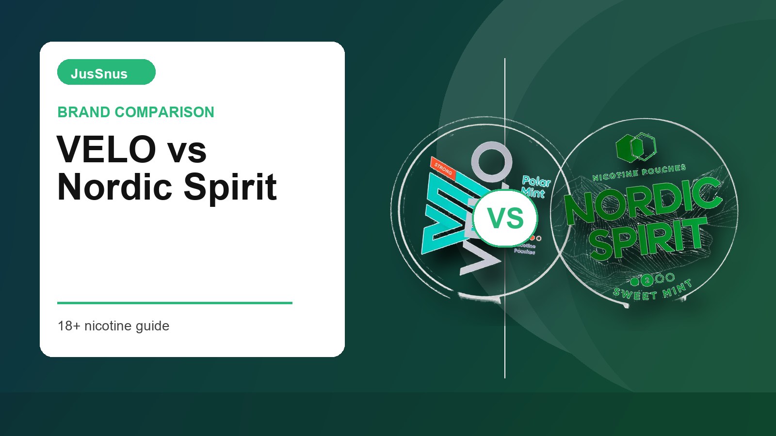 VELO vs Nordic Spirit nicotine pouches brand comparison cover image